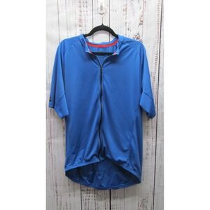 Bontrager Mens 2XL Blue Cycling Jersey Short Sleeve Full Zip Pockets